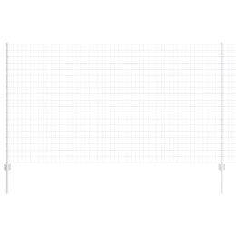 PŁOT Z 10 SŁUPKAMI SREBRNY 1,4X10M STAL