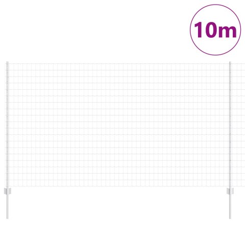 PŁOT Z 10 SŁUPKAMI SREBRNY 1,4X10M STAL