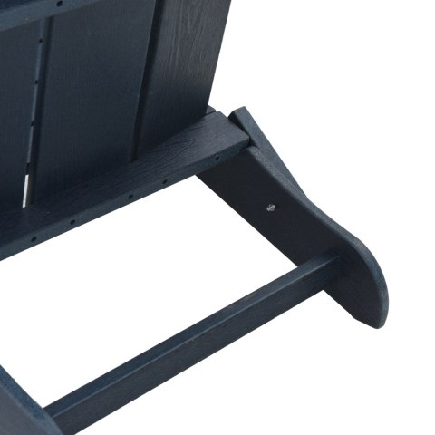 ZESTAW OGRODOWY Z 3 ELEMENTAMI GRANATOWY HDPE SKŁADANE KRZESŁO ADIRONDACK GRANATOWE 74.5X80.5X90CM HDPE STOLIK