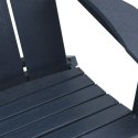ZESTAW OGRODOWY Z 3 ELEMENTAMI GRANATOWY HDPE SKŁADANE KRZESŁO ADIRONDACK GRANATOWE 74.5X80.5X90CM HDPE STOLIK