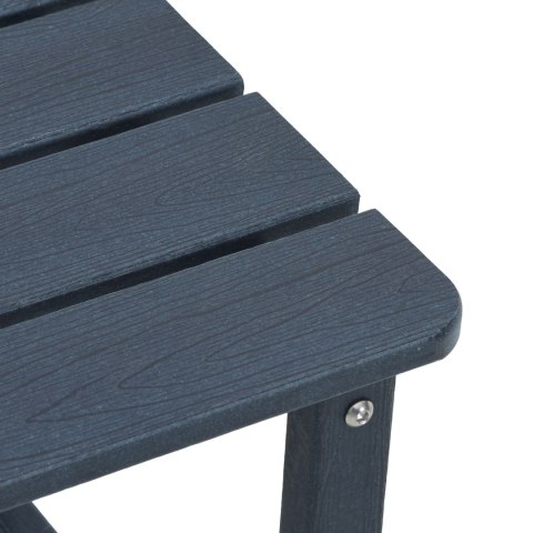 ZESTAW OGRODOWY Z 3 ELEMENTAMI GRANATOWY HDPE SKŁADANE KRZESŁO ADIRONDACK GRANATOWE 74.5X80.5X90CM HDPE STOLIK