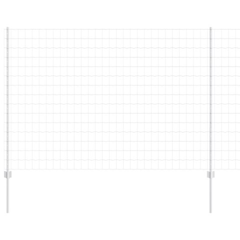 EURO FENCE Z 10 SŁUPKAMI SREBRNY 1,5X10M STAL