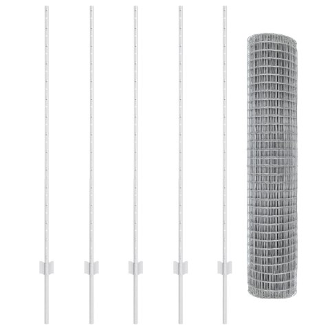 EURO PŁOT Z 10 SŁUPKAMI SREBRNY 1,4X10M STAL