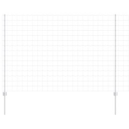 EURO PŁOT Z 10 SŁUPKAMI SREBRNY 1,5X10M STAL