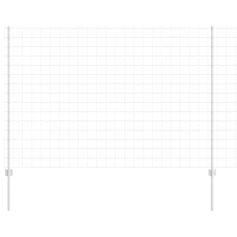 EURO PŁOT Z 10 SŁUPKAMI SREBRNY 1,5X10M STAL