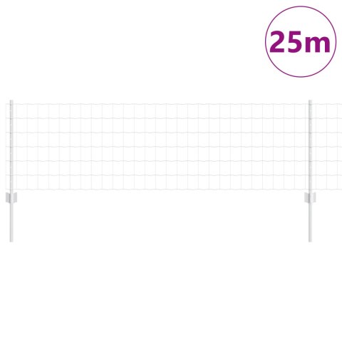 EURO PŁOT Z 11 SŁUPKAMI SREBRNY 0,6X25M STAL