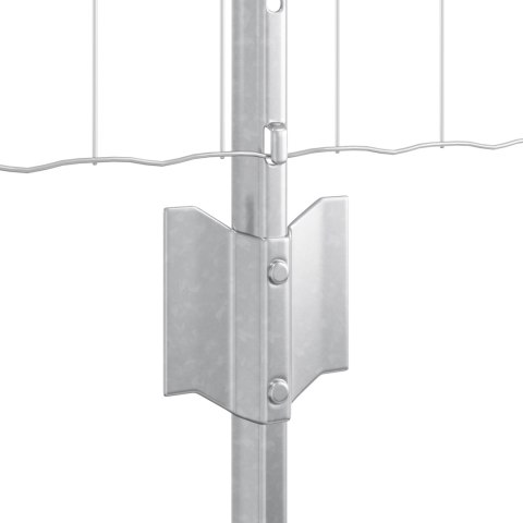 EURO PŁOT Z 11 SŁUPKÓW SREBRNY 0,8X25M STAL