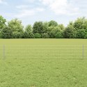 VidaXL Płot Euro z 22 słupkami Srebrny 0,4x50 m Stal