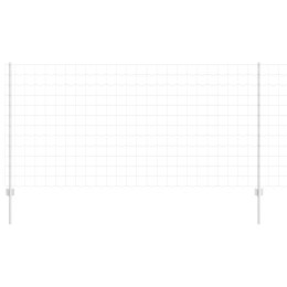 ŽYJXL EURO PŁOT Z 10 SŁUPKAMI SREBRNY 1,2X10M STAL