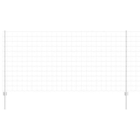 ŽYJXL EURO PŁOT Z 10 SŁUPKAMI SREBRNY 1,2X10M STAL