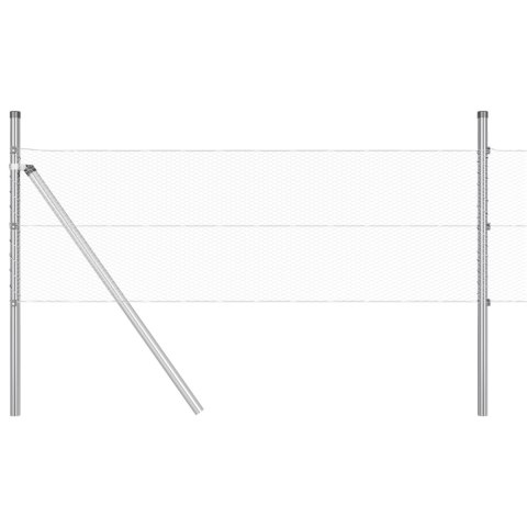 PŁOT SZEŚCIOKĄTNY 0.4X100M ZE STALI OCYNKOWANEJ SŁUPKI PŁOTOWE 13 SZTUK Ø32MM 80CM ZE STALI OCYNKOWANEJ