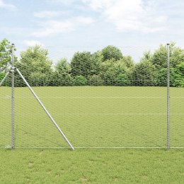 PŁOT SZEŚCIOKĄTNY 1,6X10M OCYNKOWANA STAL SŁUPKI DO PŁOTU 7 SZT. Ø32MM 210CM OCYNKOWANA STAL