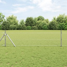 PŁOT SZEŚCIOKĄTNY 0.8X100M STAL OCYNKOWANA SŁUPKI PŁOTU 13 SZT. Ø32MM 120CM STAL OCYNKOWANA