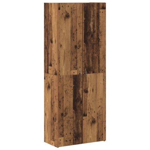 SZAFKA NA AKTA ZESTAW 2 Z RECYKLINGOWEGO DREWNA 60X32X153CM