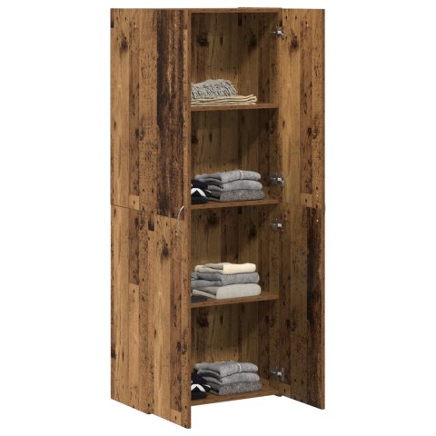 SZAFKA NA AKTA ZESTAW 2 Z RECYKLINGOWEGO DREWNA 60X32X153CM