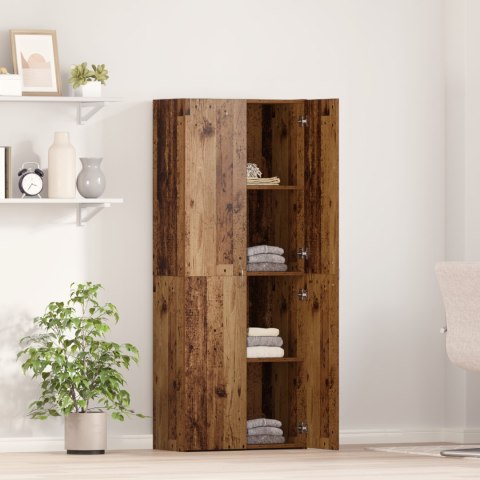 SZAFKA NA AKTA ZESTAW 2 Z RECYKLINGOWEGO DREWNA 60X32X153CM