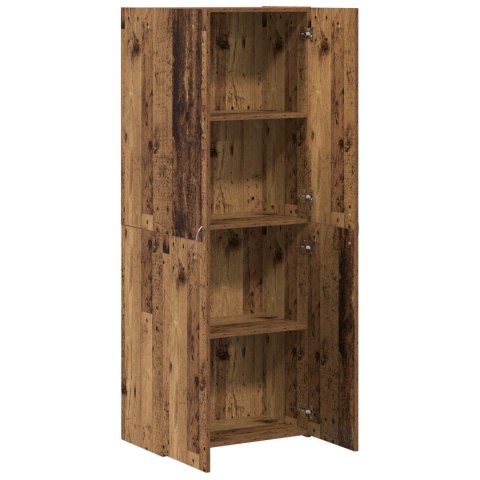 SZAFKA NA AKTA ZESTAW 2 Z RECYKLINGOWEGO DREWNA 60X32X153CM
