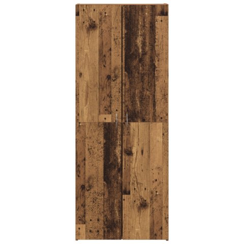 SZAFKA NA AKTA ZESTAW 2 Z RECYKLINGOWEGO DREWNA 60X32X153CM
