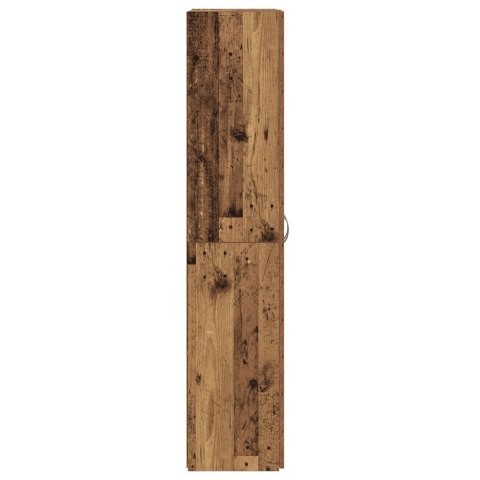 SZAFKA NA AKTA ZESTAW 2 Z RECYKLINGOWEGO DREWNA 60X32X153CM