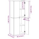 SZAFKA NA AKTA ZESTAW 2 Z RECYKLINGOWEGO DREWNA 60X32X153CM