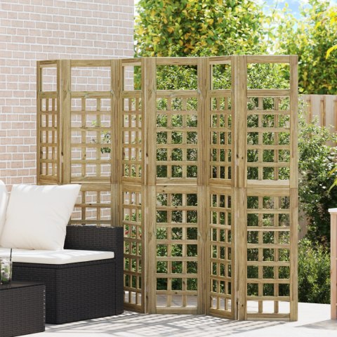 EKRAN PRYWATNOŚCI NA ZEWNĄTRZ 6 PANELI DREWNO IMPREGNOWANE SOSNOWE EKRAN NA ZEWNĄTRZ 120X180CM DREWNO IMPREGNOWA