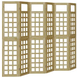 EKRAN PRYWATNOŚCI NA ZEWNĄTRZ 6 PANELI DREWNO IMPREGNOWANE SOSNOWE EKRAN NA ZEWNĄTRZ 120X180CM DREWNO IMPREGNOWA