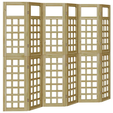 EKRAN PRYWATNOŚCI NA ZEWNĄTRZ 6 PANELI DREWNO IMPREGNOWANE SOSNOWE EKRAN NA ZEWNĄTRZ 120X180CM DREWNO IMPREGNOWA