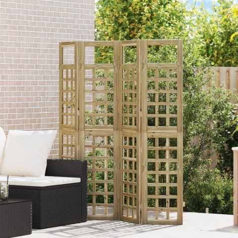 PARAWAN 4 PANELE Z DREWNA IMPREGNACYJNEGO EKRAN NA ZEWNĄTRZ 120X180CM