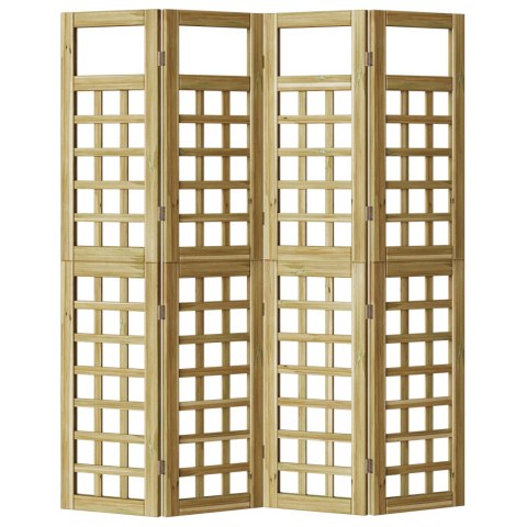 PARAWAN 4 PANELE Z DREWNA IMPREGNACYJNEGO EKRAN NA ZEWNĄTRZ 120X180CM