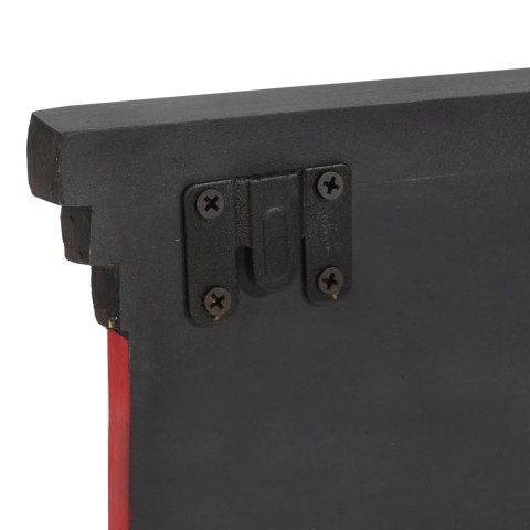 MONTAŻOWY WIESZAK NA PŁASZCZE Z 4 HACZYKAMI 80X25X2CM Z SOLIDNEGO DREWNA MANGO I MATERIAŁU INŻYNIERYJNEGO