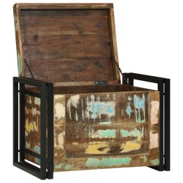 SKRZYNIA DO PRZECHOWYWANIA 60X40X41CM Z LITEGO DREWNA ODZYSKANEGO