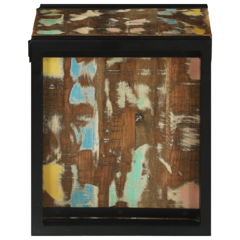 STOJAK NA WINO 34.5X35X39CM Z SOLIDNEGO DREWNA Z ODZYSKU