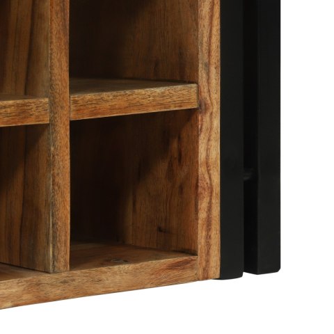 STOJAK NA WINO 46X35X27.5CM Z LITEGO DREWNA AKACJOWEGO