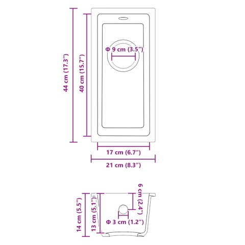 ZLEW KUCHENNY Z OTWOREM NA PRZELEW BEŻOWY GRANIT