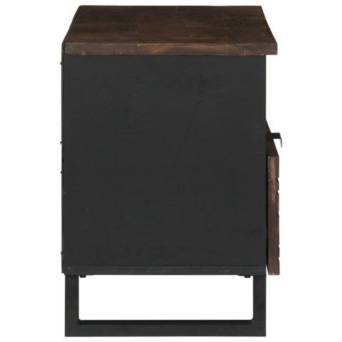 SZAFKA RTV 80X33.5X46CM LITE DREWNO MANGOWCA I DREWNO INŻYNIERYJNE