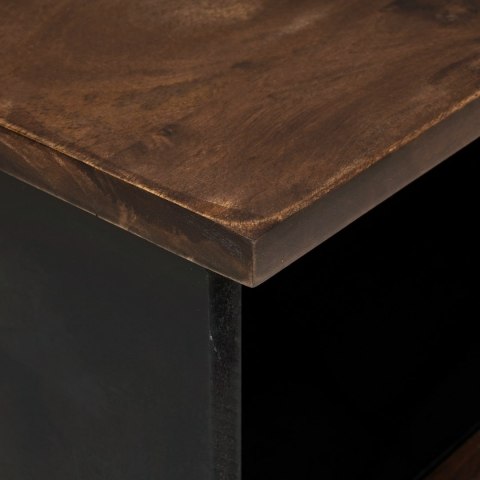 SZAFKA RTV 80X33.5X46CM LITE DREWNO MANGOWCA I DREWNO INŻYNIERYJNE