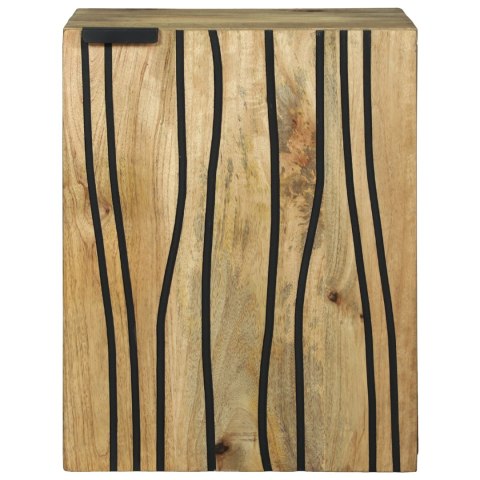 SZAFKA ŁAZIENKOWA 38X33.5X48CM LITE DREWNO MANGO I DREWNO INŻYNIERYJNE