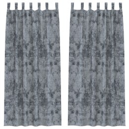 FIRANA WELUROWA 2 SZT. Z OCZNYCH SREBRNOSZARY 245X140CM