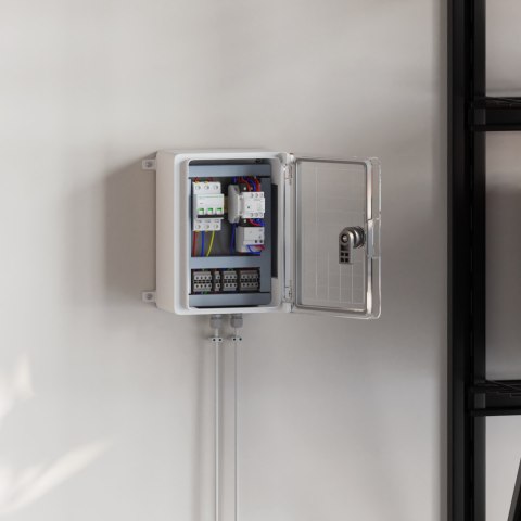 SZAFA KONTROLNA IP65 WODOODPORNA SZARA 18X13X24CM Z PLASTIKU ABS