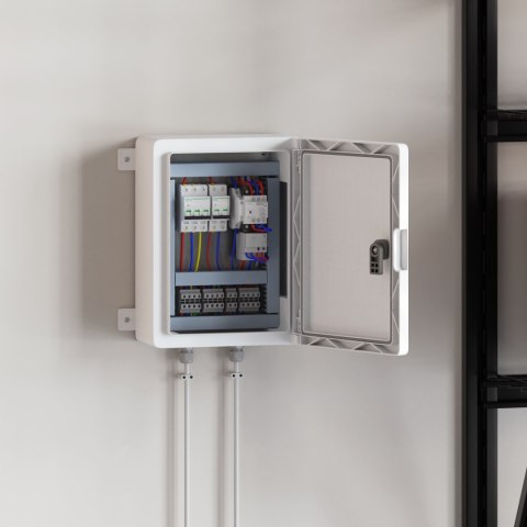 SZAFKA STEROWNICZA IP65 WODOODPORNA SZARA 25X13X33CM Z PLASTYKU ABS