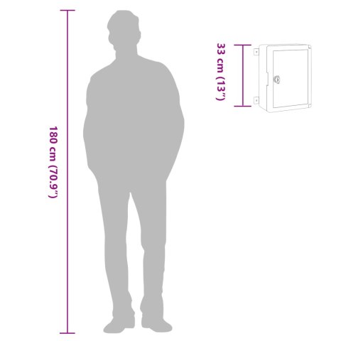SZAFKA STEROWNICZA IP65 WODOODPORNA SZARA 25X13X33CM Z PLASTYKU ABS