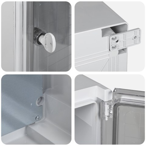 SZAFKA KONTROLNA IP65 WODOODPORNA SZARA 25X13X30CM PLASTIK ABS