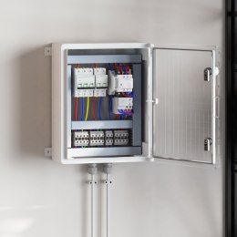 VidaXL Szafka kontrolna IP65 Wodoodporna Szara 40x17,5x50 cm Z plastiku ABS