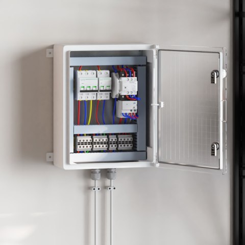 VidaXL Szafka sterownicza IP65 Wodoodporna Szara 40x24,5x50 cm Z tworzywa ABS