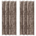 ZASŁONY AKSAMITNE 2 SZT. Z OCZKAMI CAPPUCCINO 225X140CM