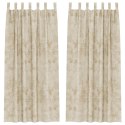 ZASŁONY AKSAMITNE 2 SZT. Z OCZKAMI KREMOWE 225X140CM
