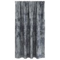 ZASŁONY Z WELURU 2 SZT. Z OCZKAMI SREBRNY SZARY 140X140CM