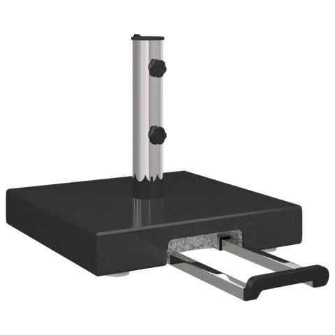 MOBILNA PODSTAWA DO PARASOLÓW Z UCHWYTAMI CZARNY GRANIT 29KG KWADRATOWA