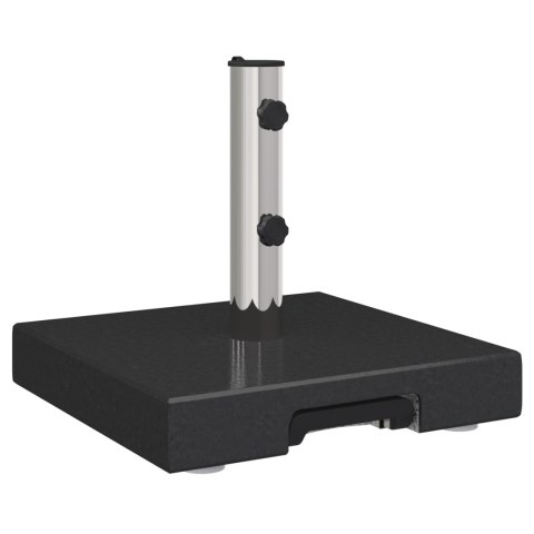 MOBILNA PODSTAWA DO PARASOLÓW Z UCHWYTAMI CZARNY GRANIT 29KG KWADRATOWA