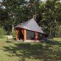 NAMIOT RODZINNY TIPI SZARY I POMARAŃCZOWY DLA 6 OSÓB WODOODPORNY